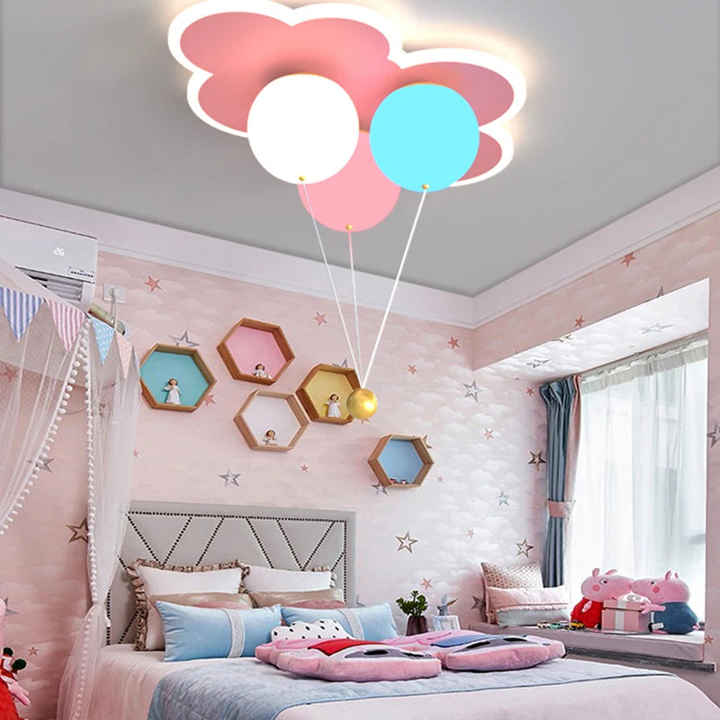 lustre kawaii pour enfants en acrylique avec télécommande - vue 4 sur 10