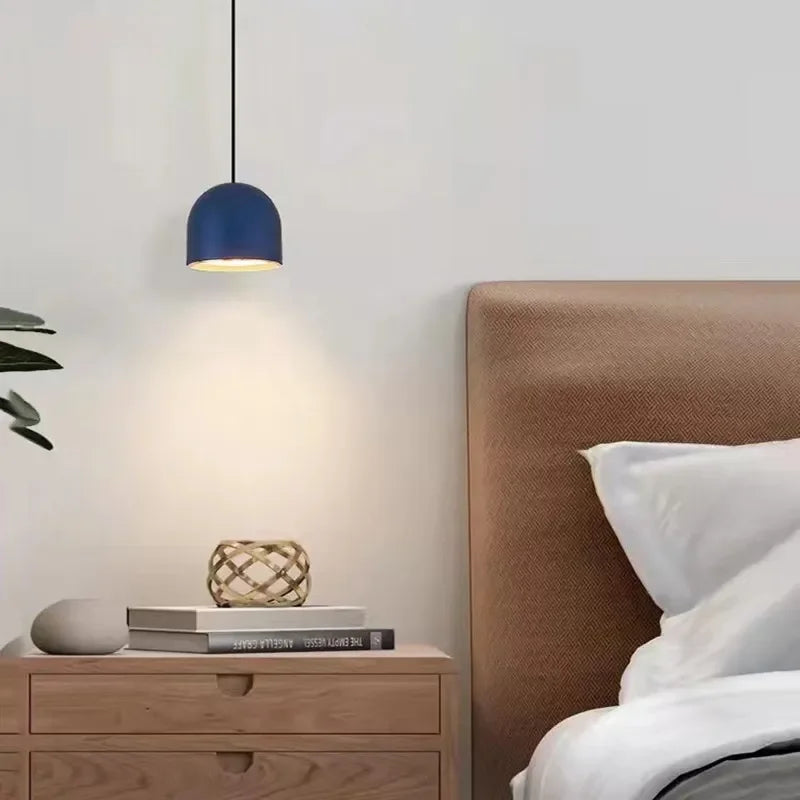 Moderne LED Lustre Lumière Restaurant Bar Hôtel Minimaliste Tête Unique Suspension Salon Chevet Allée Plafonniers - vue 4 sur 11
