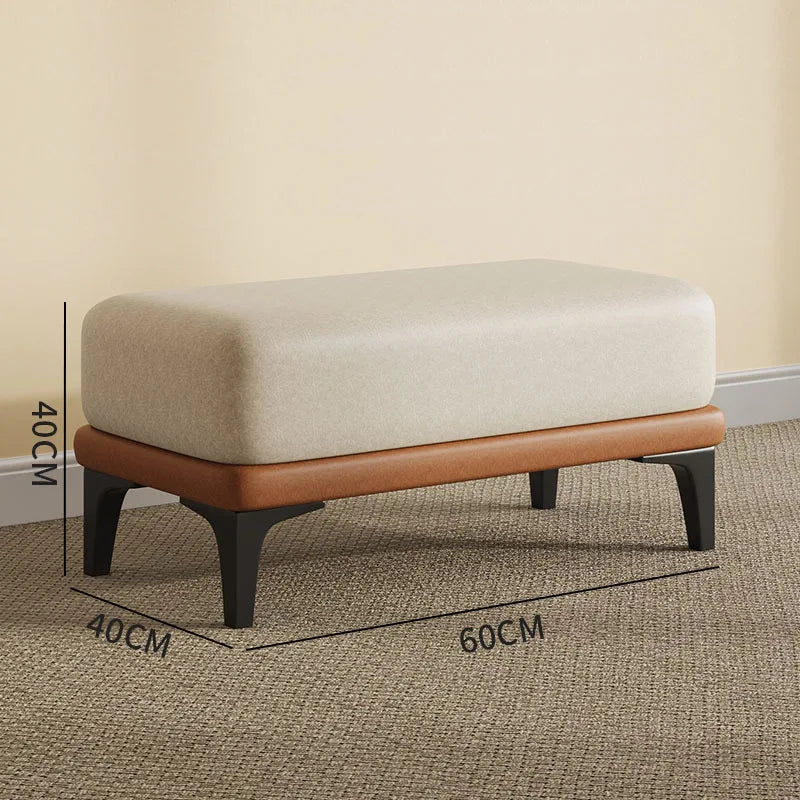 tabouret en velours moderne nordique pouf unique et peu encombrant - vue 5 sur 24
