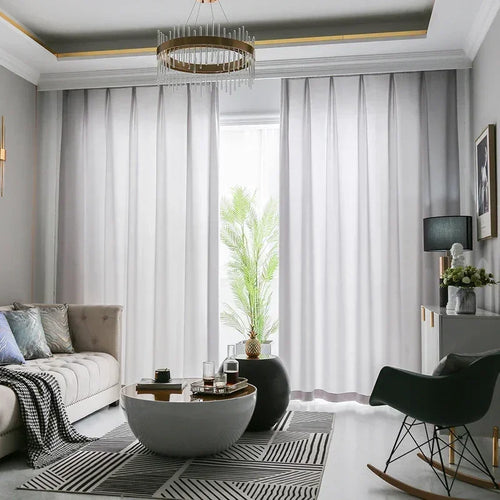 Voilage froissé moderne léger pour salon chambre fenêtre