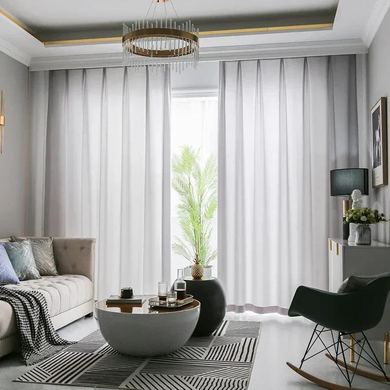 Voilage froissé moderne léger pour salon chambre fenêtre - vue 9 sur 9