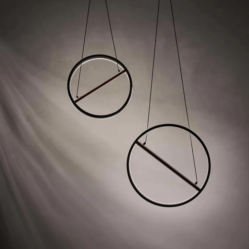 suspension ronde à bande led style moderne danois pour éclairage intérieur - vue 5 sur 7