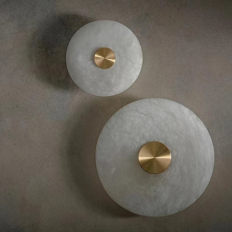 applique murale led moderne en marbre et cuivre 3000k artistique - vue 5 sur 11
