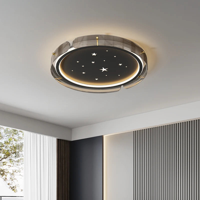 plafonnier led minimaliste avec ciel étoilé et design haut de gamme - vue 4 sur 7
