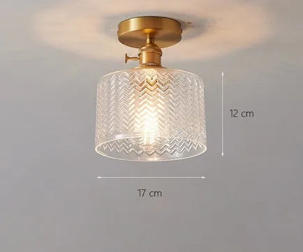 Moderner Glas-Deckenleuchte für innen und außen, lichtstark - vue 31 sur 30