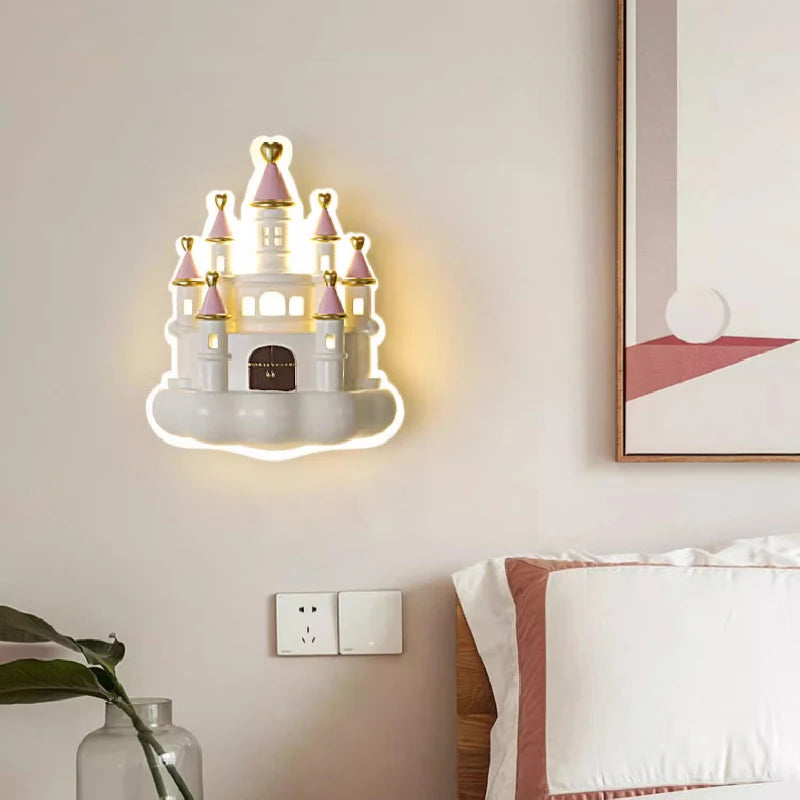 applique murale château romantique pour chambre d enfant moderne - vue 4 sur 8