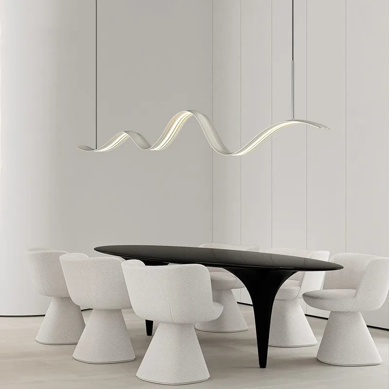 Modern And Minimalist Restaurant Chandeliers 2024 New Minimalist Dining Table, Bar Lighting, High-end Dining Hall Chandeliers - vue 3 sur 9