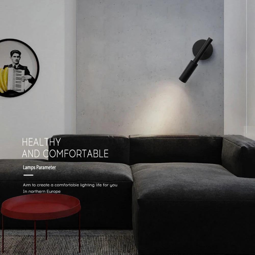 Applique murale LED lampe lampe de lecture pour chambre hôtel nuit livre lampe réglable Rotaion applique murale LED projecteur minimaliste - vue 7 sur 8