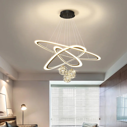 Moderne LED-Pendelleuchte mit Ringdesign für den Innenbereich - vue 3 sur 10