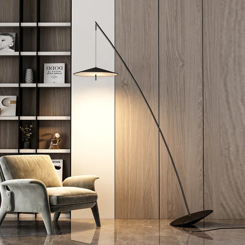 lampadaire led style bref métal intérieur éclairage salon - vue 7 sur 7
