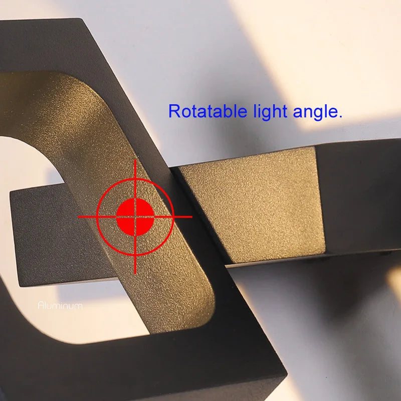 applique murale led rotative intérieur décoration appliques luminaire - vue 7 sur 12