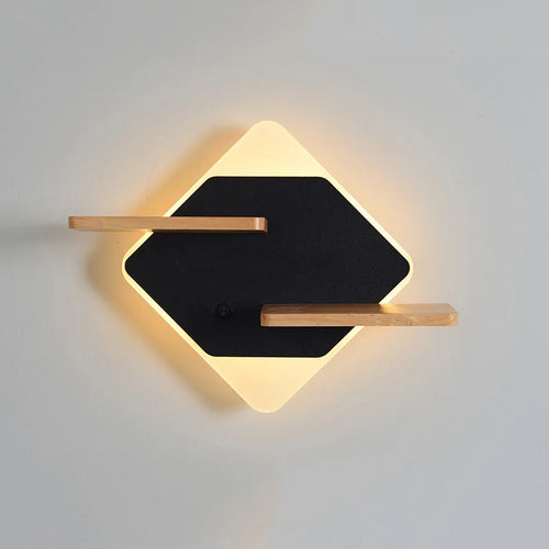 Applique murale led nordique avec étagère et chargeur usb - vue 3 sur 18