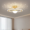 Plafond moderne à LEDs lumières salon chambre Simple personnalité en fer forgé rond maison salle à manger étude lampes d'éclairage intérieur