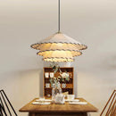 lustre en tissu nordique design chapeau de paille décoratif