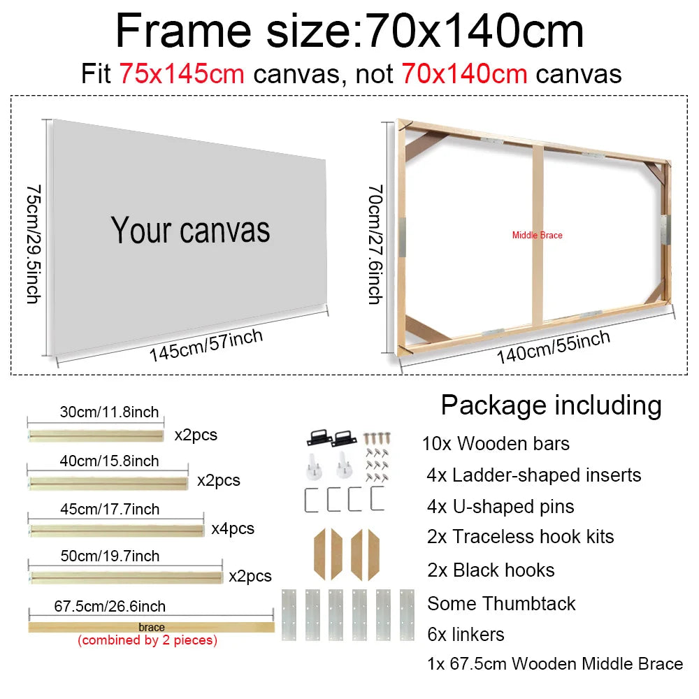 cadre mural en bois pour toiles et peintures décoratives - vue 12 sur 30