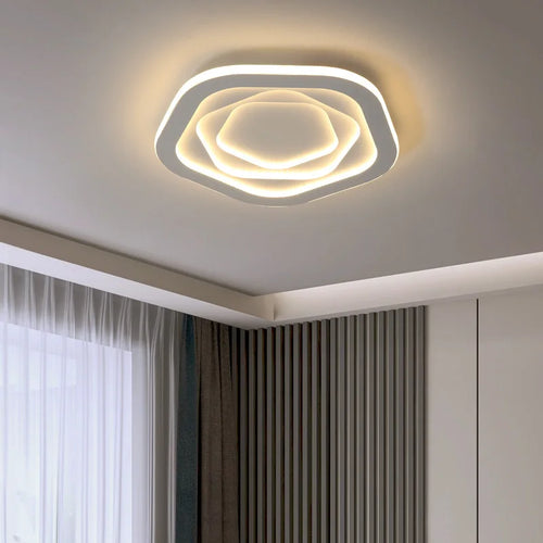 Moderner minimalistisch gehaltener LED-Deckenleuchte mit extraflachem Design - vue 4 sur 12
