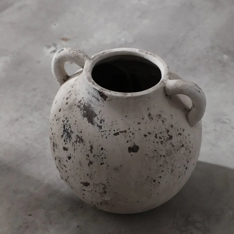 vase en céramique rétro pour fleurs séchées décoration maison artisanale - vue 6 sur 7