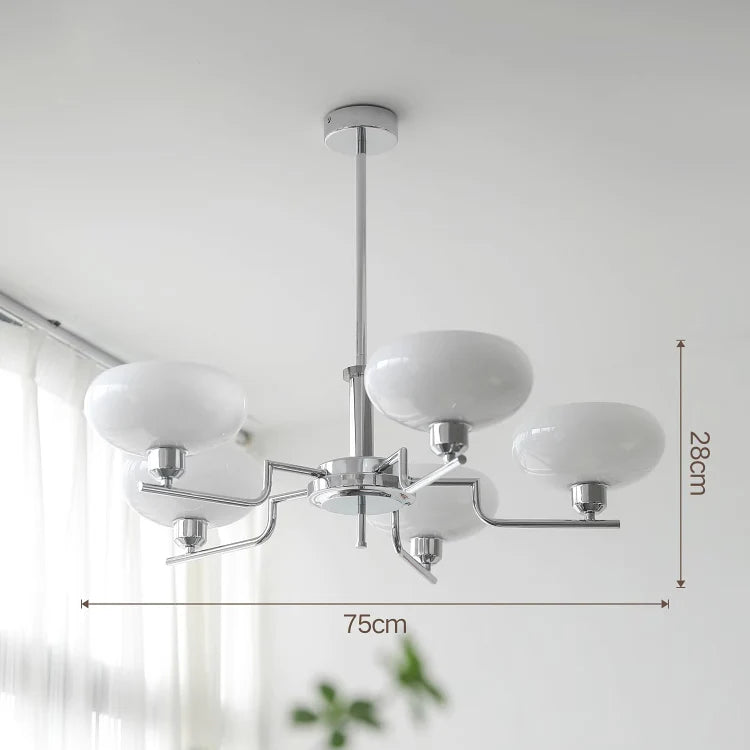 lustre bauhaus en verre pour décoration moderne et design - vue 10 sur 13