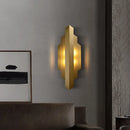 applique murale moderne en acier inoxydable doré avec ampoule g4