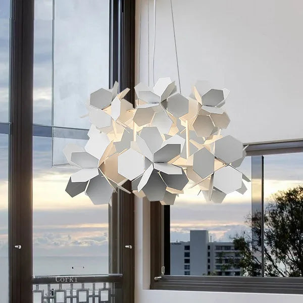lustre à led moderne en fer pour décoration intérieure - vue 3 sur 8