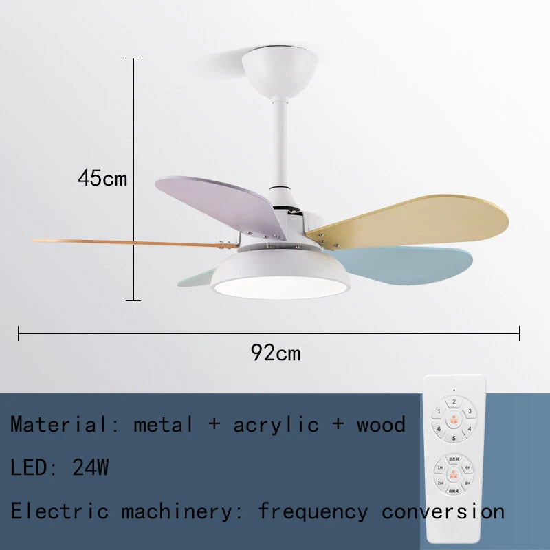 Moderner Deckenventilator LED mit Fernbedienung und Holz – Elegantes Design - vue 8 sur 8