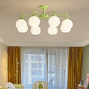 LED-Kronleuchter nordisches Design Sandyha aus Glas