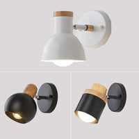 Minimalistische LED-Wandleuchte aus Holz im nordischen Stil