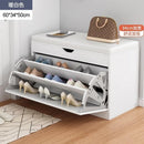 Home Shoe Cabinet with Bench, Anti-Dust Shoe Storage Bench, Multi-Layer Wooden Organizer with   Cushion and Stable Structure