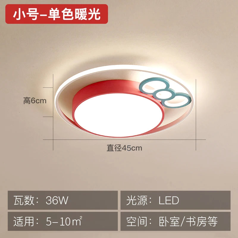 plafonnier led rond pour enfants protection des yeux éclairage doux - vue 10 sur 15