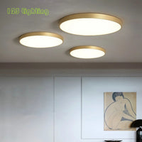 LED-Deckenleuchte Minimalistisch mit Fernbedienung in Gold-Messing