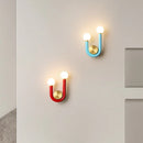 applique murale en métal tube en u décoration artistique éclairage nordique