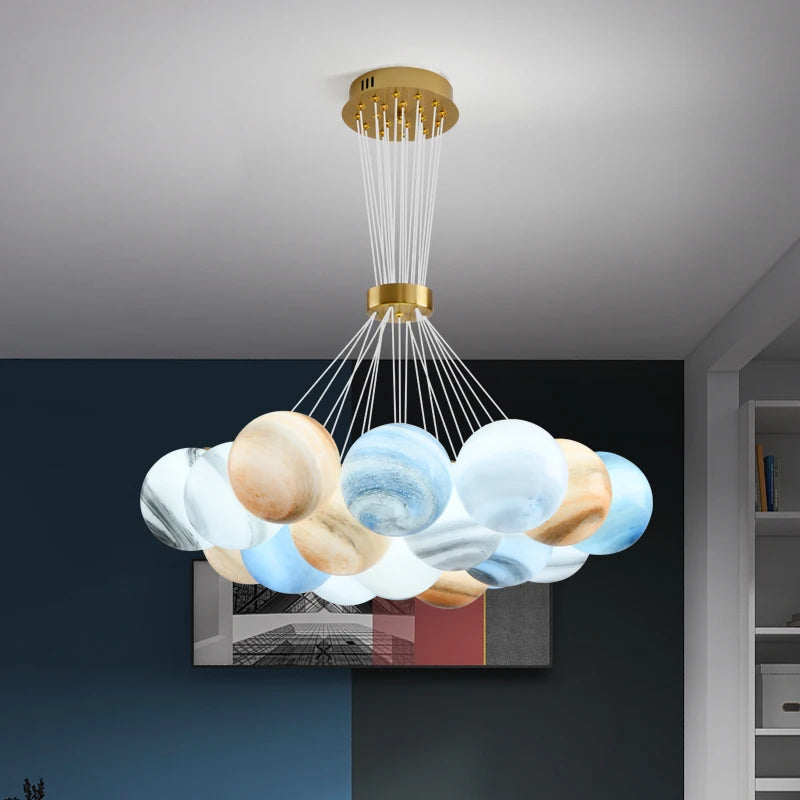 Moderne Pendelleuchte in mondförmigem Design - vue 4 sur 19