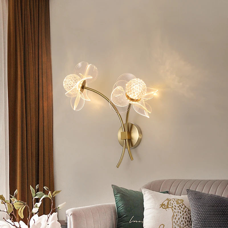applique murale fleur pour éclairage doux et décoratif - vue 3 sur 16