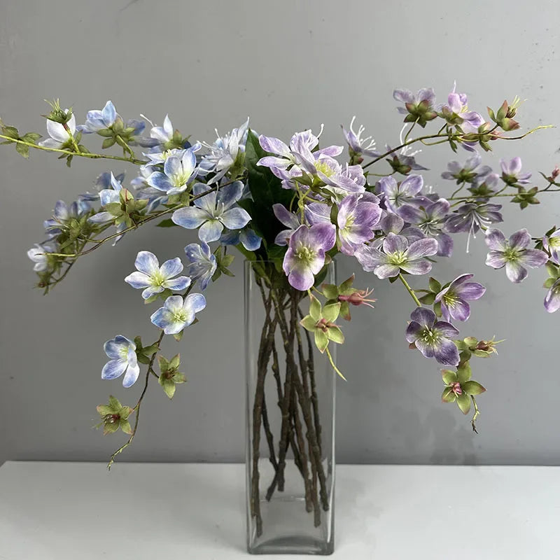 branche de jasmin artificielle en soie pour décoration festive - vue 4 sur 12
