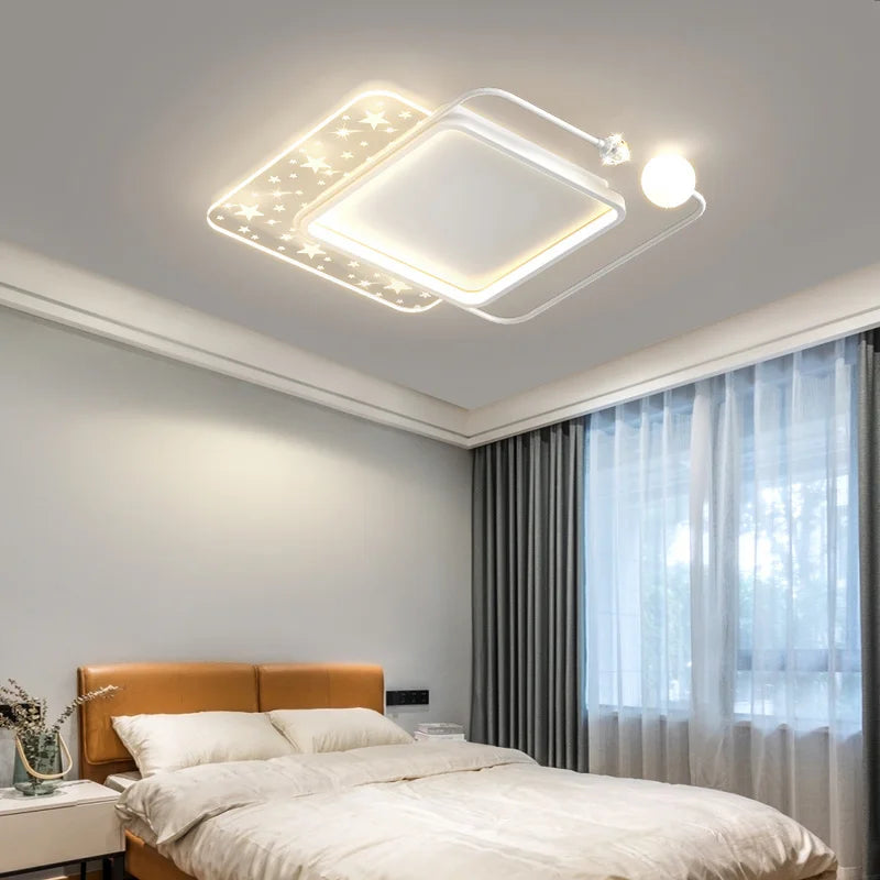 plafonnier led doré style nordique créatif pour toute la maison - vue 7 sur 23