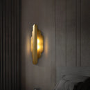 applique murale moderne en acier inoxydable doré avec ampoule g4