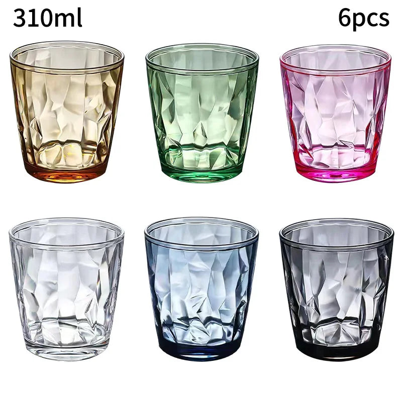 Verres incassables acrylique style texture reutilisables fete maison - vue 15 sur 22
