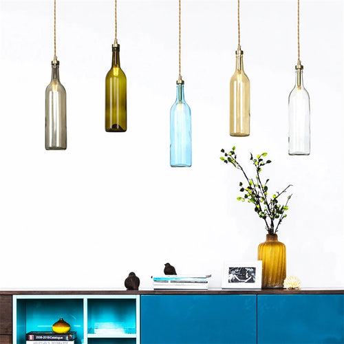 LED-Pendelleuchte aus Messing und Glas modernes dekoratives Design - vue 10 sur 12