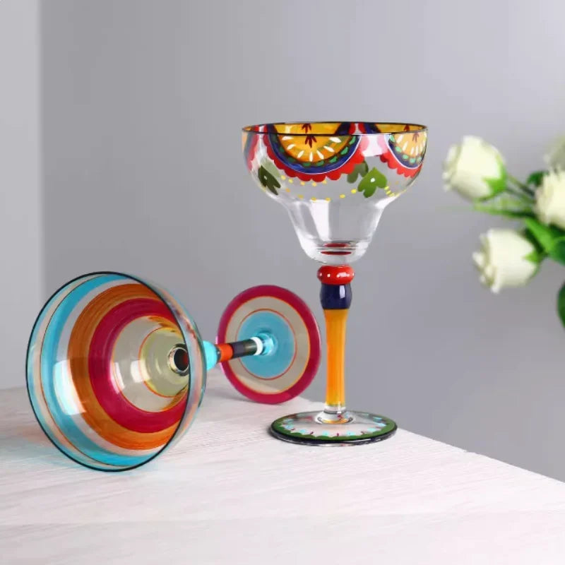 Verre cocktail fait main design artistique 330 ml - vue 6 sur 7