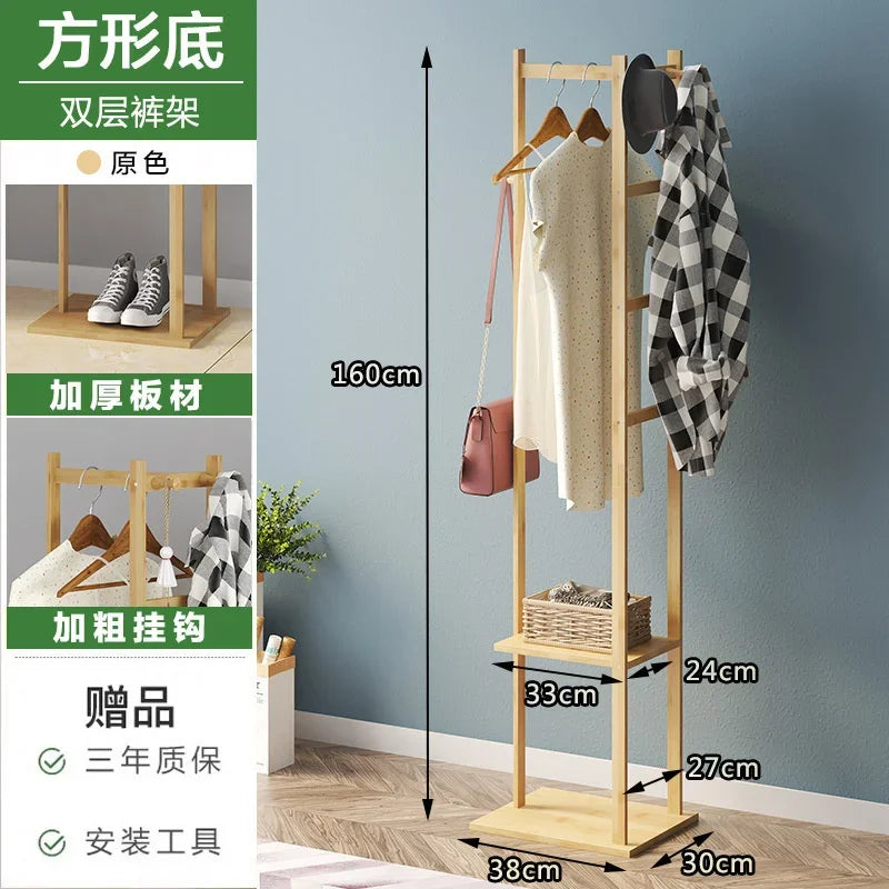 porte-manteau en bambou multifonction pour vêtements modernes - vue 12 sur 15