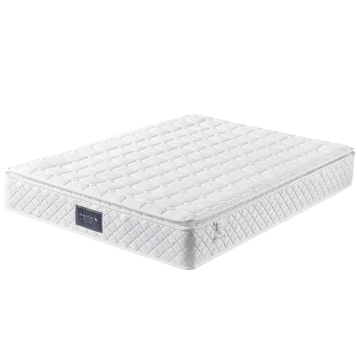 Spring mattress, 7 zones cold foam mattress, pocket spring, quilted microfiber cover topping, hardness H3, 25cm height