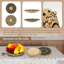 7 Pack Boho Wall Basket Decor, Hanging Woven Wall Basket Decor, Seagrass Rattan Wicker Boho Wall Decor, Round Wall Art