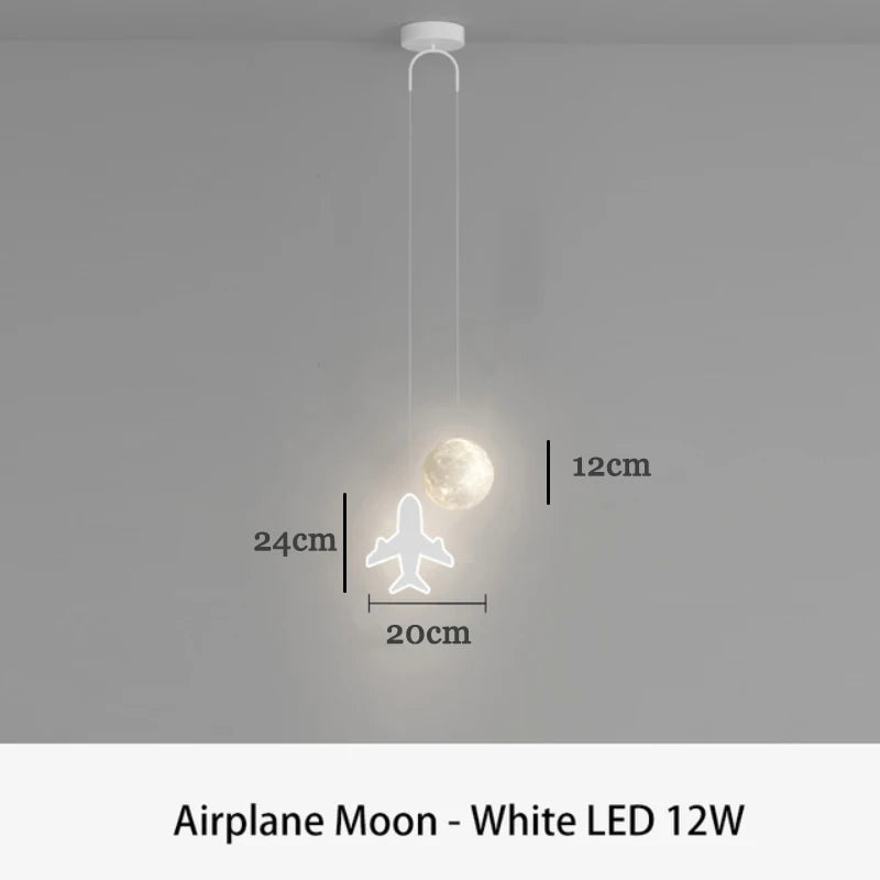 suspension led design dessin animé pour chambre d'enfant