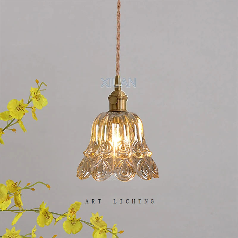 suspension en verre appliques chevet lumière suspendue