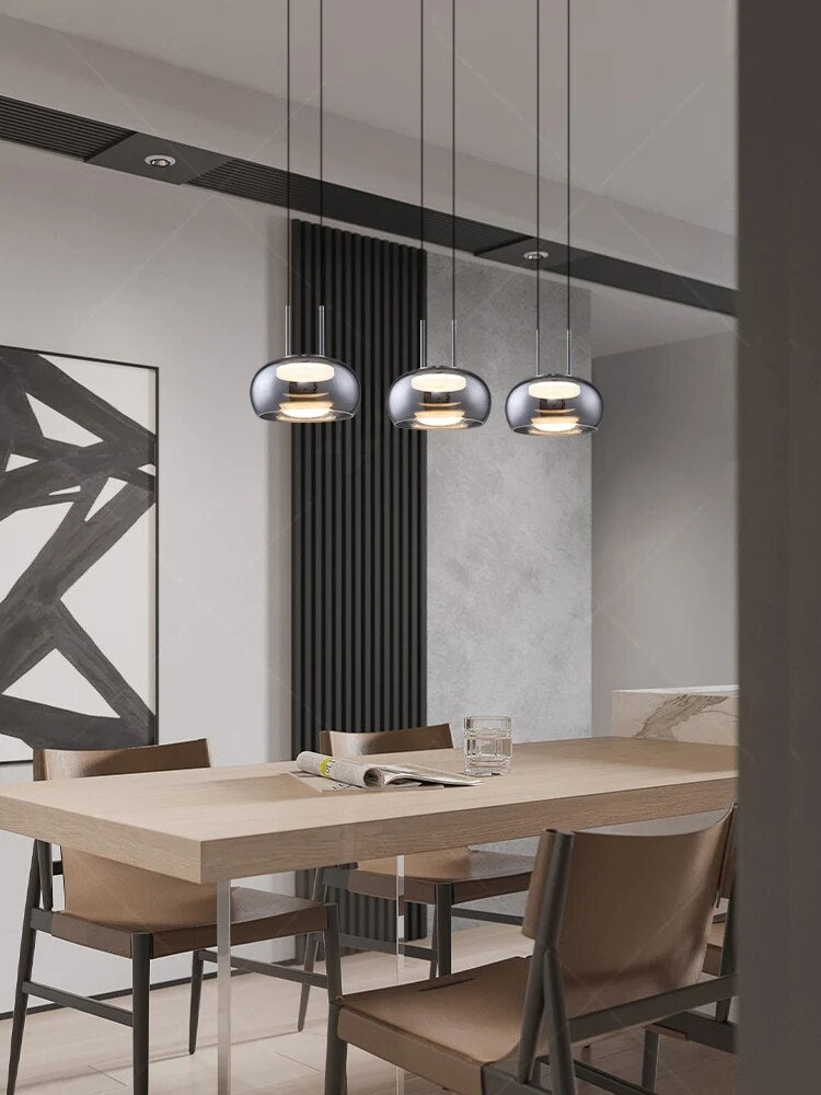 Suspension en verre pour restaurant
