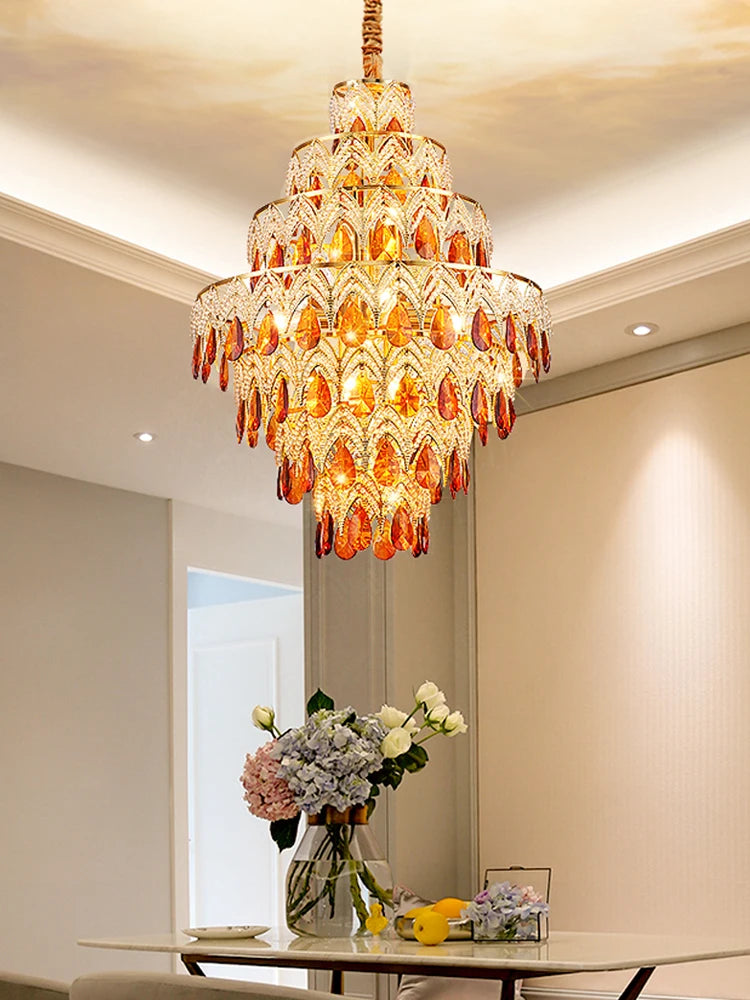 plafonnier led en chrome doré design élégant pour intérieur - vue 6 sur 13