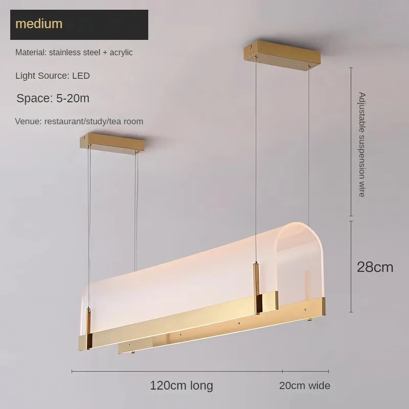 lustre en acrylique pour restaurant et salon postmoderne - vue 8 sur 8