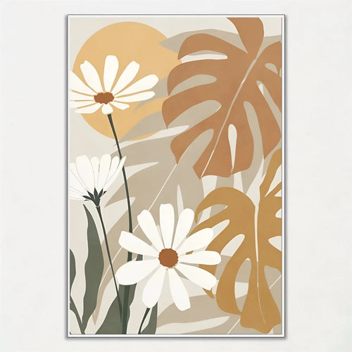 affiche de feuilles de palmier pour décoration artistique intérieure