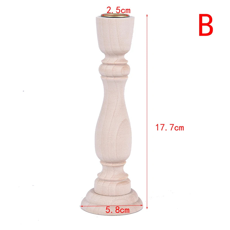 Candlesticks Holderng Decorations, Retro Wood Classic  Weddi candle holders   Holders home decor - vue 11 sur 11