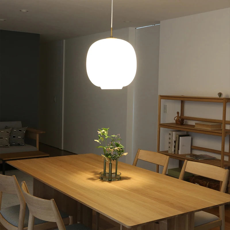 lampe led suspendue en verre nordique en fer pour intérieur décoratif - vue 6 sur 8